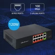 Kép 3/7 - Qoltec SWITCH Fast Ethernet PoE hálózati kapcsoló 8x RJ45