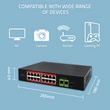 Kép 2/7 - Qoltec SWITCH Fast Ethernet PoE hálózati kapcsoló