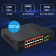 Kép 3/7 - Qoltec SWITCH Fast Ethernet PoE hálózati kapcsoló