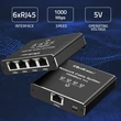 Kép 5/8 - Qoltec Ethernet elosztó mini SWITCH 1x4 RJ45 alumínium házban
