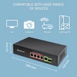 Kép 2/8 - Qoltec hálózati Ethernet PoE SWITCH 4x RJ45 porttal