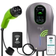 Kép 1/8 - Qoltec EV Töltőállomás 2 az 1-ben Type2 | 22kW | Wi-fi| LCD | RFID | 3 fázis | Wallbox | 5m