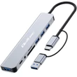 Kép 1/7 - Qoltec Hub Adapter 8 az 1-ben USB-C/USB | USB-C | 4xUSB | SD/TF kártya | JACK 3.5mm TRRS