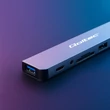 Kép 6/7 - Qoltec Hub Adapter 8 az 1-ben USB-C/USB | USB-C | 4xUSB | SD/TF kártya | JACK 3.5mm TRRS
