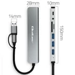 Kép 7/7 - Qoltec Hub Adapter 8 az 1-ben USB-C/USB | USB-C | 4xUSB | SD/TF kártya | JACK 3.5mm TRRS