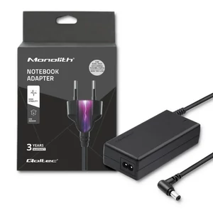 Qoltec 90W laptop töltő fekete színben