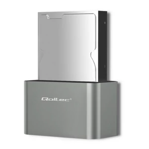 Qoltec HDD/SSD dokkoló állomás ezüst színben
