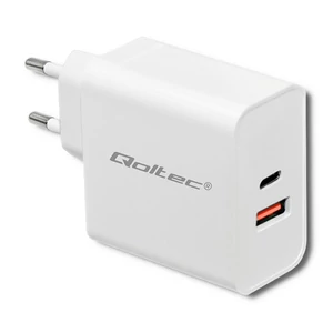 Qoltec Töltő | 63W | 5-20V | 1.5-3A | USB típus C PD | USB QC 3.0 | Fehér Qoltec Töltő | 63W | 5-20V | 1.5-3A | USB típus C PD | USB QC 3.0 | Fehér