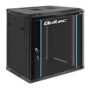 Qoltec 19" RACK szekrény 12U edzett üvegajtókkal