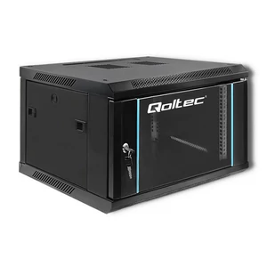 Qoltec 19" RACK szekrény 6U edzett üvegajtókkal