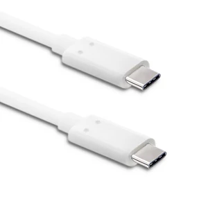 Qoltec USB 3.1 típusú C férfi kábel 1m fehér színben