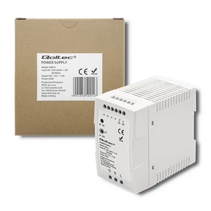 Qoltec DIN sínre szerelhető tápegység | 90W | 12V | 7.5A | Fehér | Vékony Qoltec DIN sínre szerelhető tápegység | 90W | 12V | 7.5A | Fehér | Vékony