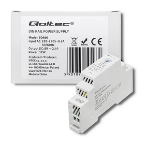 Qoltec DIN sínre szerelhető tápegység 12W 5V 2.4A