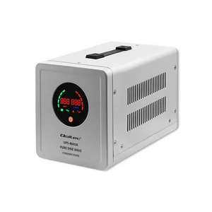 Qoltec Szünetmentes tápegység Tiszta szinuszhullámú UPS | 800VA | 560W | állandó fázis | Szürke