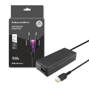Qoltec 65W tápegység Lenovo laptophoz fekete színben