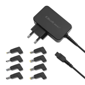 Qoltec univerzális tápegység laptophoz 45W, 8 csatlakozóval