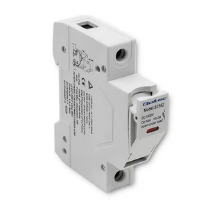 Qoltec biztosíték alap dióda + DC biztosítékkal | 1P | 1000V | 30A | 10x38 | napelem