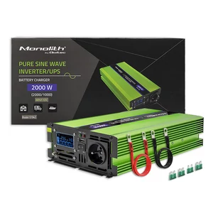 Qoltec 1000W tiszta szinuszhullámú inverter LCD kijelzővel