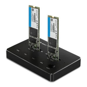 Qoltec 2x SSD M.2 SATA dokkoló állomás fekete színben