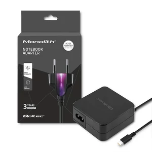 Qoltec 65W USB-C töltő fekete színben