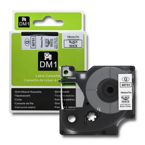 Qoltec szalag DYMO D1 45803, 45808-hoz | 19mm x 7m | Fehér/Fekete nyomtatás