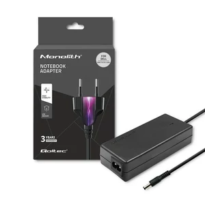 Qoltec 90W tápegység Dell laptophoz fekete színben