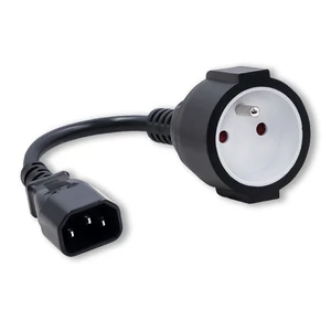 Qoltec IEC 320 C14 francia tápkábel adapter 0,15m