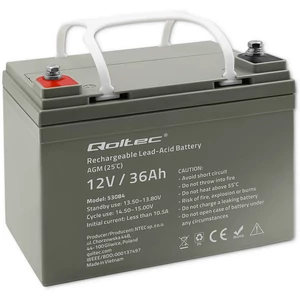 Qoltec 12V 36Ah AGM akkumulátor karbantartásmentes