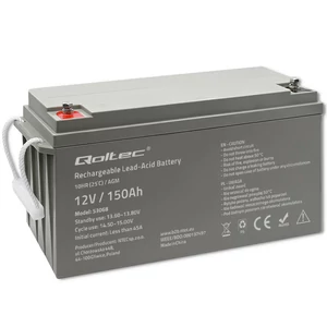 Qoltec 12V 150Ah AGM akkumulátor karbantartásmentes