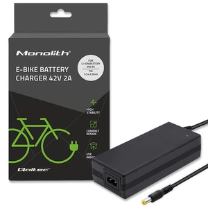 Qoltec töltő e-bike-hoz, elektromos rollerhez 36V | 42V | 2A | 5.5*2.5 | +tápkábel Qoltec töltő e-bike-hoz, elektromos rollerhez 36V | 42V | 2A | 5.5*2.5 | +tápkábel