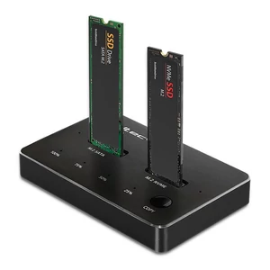 Qoltec M.2 SSD meghajtó dokkoló állomás fekete színben