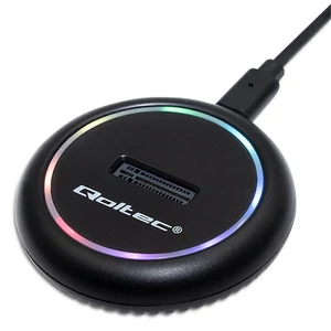 Qoltec M.2 SSD meghajtó dokkoló állomás fekete színben