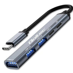 Qoltec Hub Adapter USB-C 3.1 5 az 1-ben | USB-C PD | USB-C | 2x USB 2.0 | USB 3.0 Qoltec Hub Adapter USB-C 3.1 5 az 1-ben | USB-C PD | USB-C | 2x USB 2.0 | USB 3.0