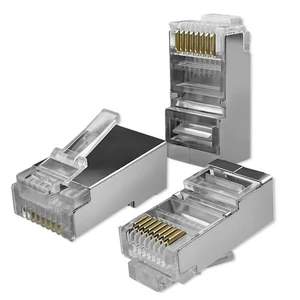 Qoltec RJ45 moduláris csatlakozó | CAT5e | FTP | Aranyozott érintkezők | 10 darab Qoltec RJ45 moduláris csatlakozó | CAT5e | FTP | Aranyozott érintkezők | 10 darab