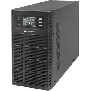 Qoltec 3kVA szünetmentes tápegység UPS LCD kijelzővel