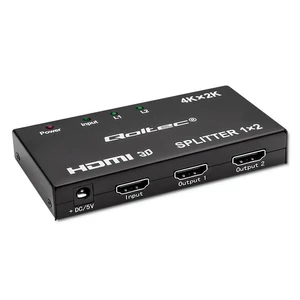 Qoltec Aktív HDMI Elosztó 2 x HDMI 4K x 2K | 3,4 Gb/s | Magas stabilitás Qoltec Aktív HDMI Elosztó 2 x HDMI 4K x 2K | 3,4 Gb/s | Magas stabilitás