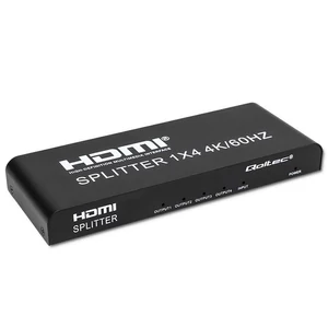 Qoltec Aktív HDMI Elosztó 4 x HDMI 4K x 2K | 6Gb/s | 60Hz | Magas stabilitás Qoltec Aktív HDMI Elosztó 4 x HDMI 4K x 2K | 6Gb/s | 60Hz | Magas stabilitás