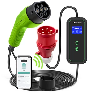Qoltec Mobil EV töltő állítható 2in1 Type2 | 11kW | CEE 5 PIN | Wi-fi | LCD | 3 fázis | Hordozható | Fali töltő | 5m Qoltec Mobil EV töltő állítható 2in1 Type2 | 11kW | CEE 5 PIN | Wi-fi | LCD | 3 fázis | Hordozható | Fali töltő | 5m