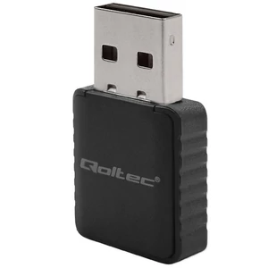 Qoltec vezeték nélküli DUAL mini WiFi adapter fekete színben