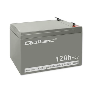 Qoltec 12V 12Ah AGM akkumulátor szürke színben