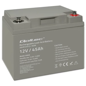 Qoltec 12V 45Ah AGM akkumulátor karbantartásmentes