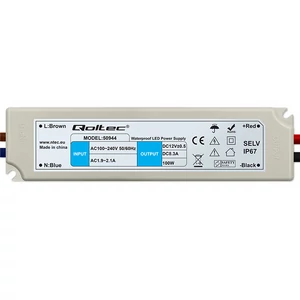 Qoltec LED meghajtó IP67 100W | 12V | 8.3A | Vízálló | Fehér Qoltec LED meghajtó IP67 100W | 12V | 8.3A | Vízálló | Fehér