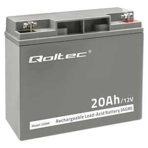 Qoltec AGM akkumulátor | 12V | 20Ah | Karbantartásmentes | Hatékony | Hosszú élettartamú | UPS-hez, robogóhoz Qoltec AGM akkumulátor | 12V | 20Ah | Karbantartásmentes | Hatékony | Hosszú élettartamú | UPS-hez, robogóhoz