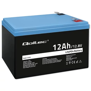 Qoltec LiFePO4 lítium-vas-foszfát akkumulátor | 12,8V | 12Ah | 153,6Wh | BMS Qoltec LiFePO4 lítium-vas-foszfát akkumulátor | 12,8V | 12Ah | 153,6Wh | BMS