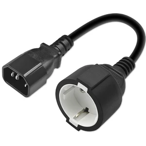 Qoltec IEC 320 C14/SCHUKO adapterkábel 0,15 m