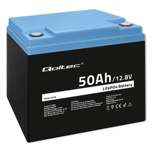 Qoltec LiFePO4 lítium-vas-foszfát akkumulátor | 12,8V | 50Ah | 640Wh | BMS Qoltec LiFePO4 lítium-vas-foszfát akkumulátor | 12,8V | 50Ah | 640Wh | BMS