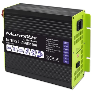 Qoltec Smart Monolith 70A töltő LiFePO4 AGM GEL SLA akkumulátorokhoz