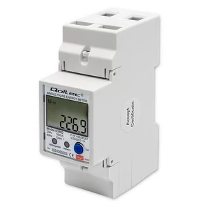 Qoltec egyfázisú elektronikus energiafogyasztás mérő DIN sínre