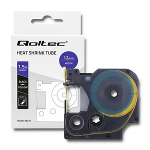 Qoltec Hőre zsugorodó cső DYMO D1/DM1-hez | 12mm * 1.5m | Sárga | Fekete felirat Qoltec Hőre zsugorodó cső DYMO D1/DM1-hez | 12mm * 1.5m | Sárga | Fekete felirat