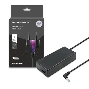 Qoltec tápegység HP laptophoz 120W | 19.5V | 6.15A | 4.5*3.0+pin | +tápkábel Qoltec tápegység HP laptophoz 120W | 19.5V | 6.15A | 4.5*3.0+pin | +tápkábel